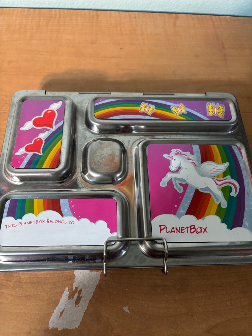 PlanetBox lunch box, magnetic unicorns